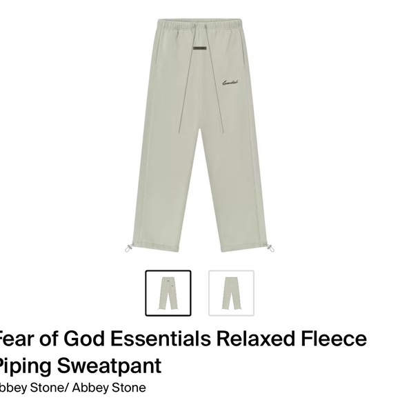 Fear of God Essentials Relaxed Fleece Sweatpants Abbey Stone XL
